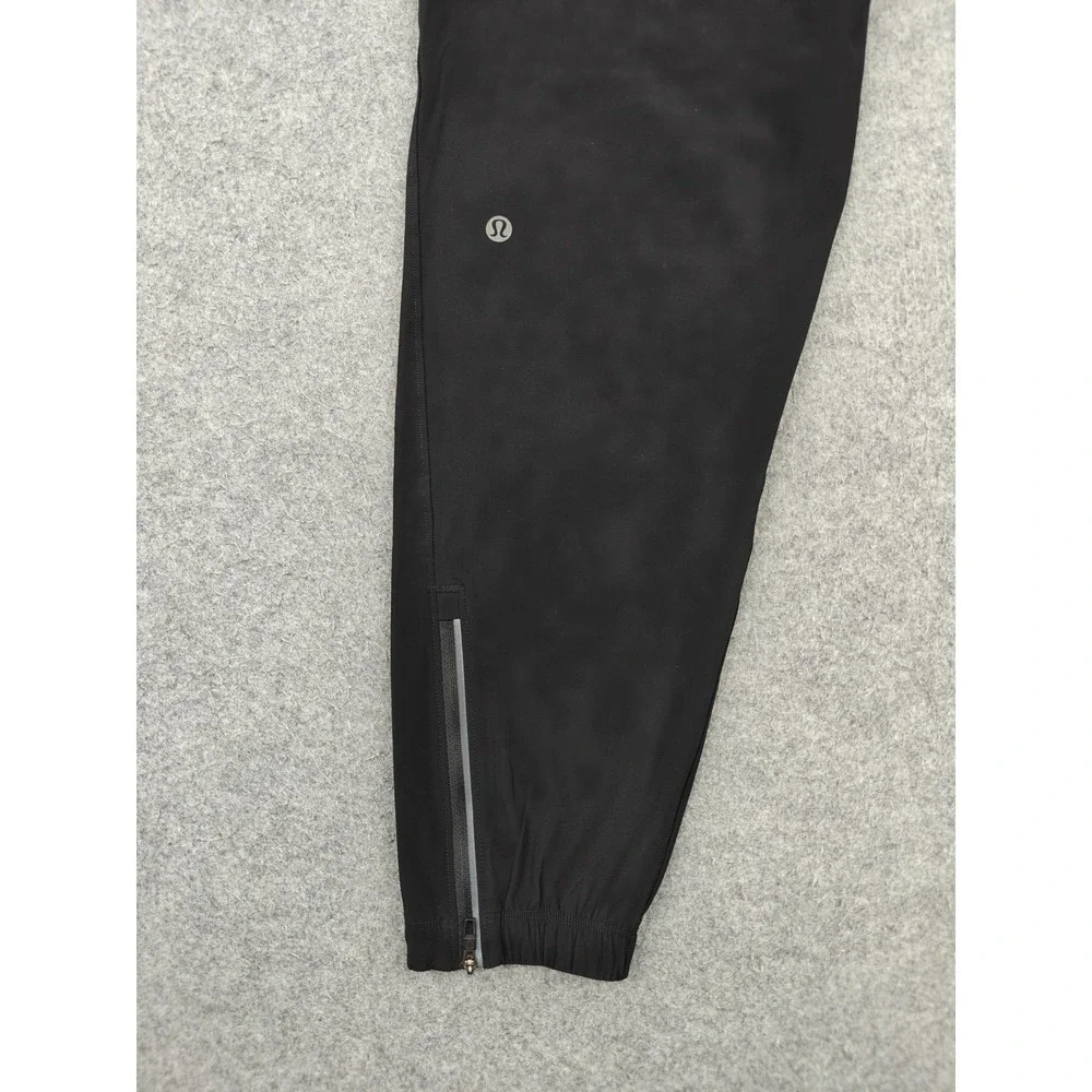 Lululemon Pants Mens Medium Black Woven Track Reflective Zip Pockets Joggers